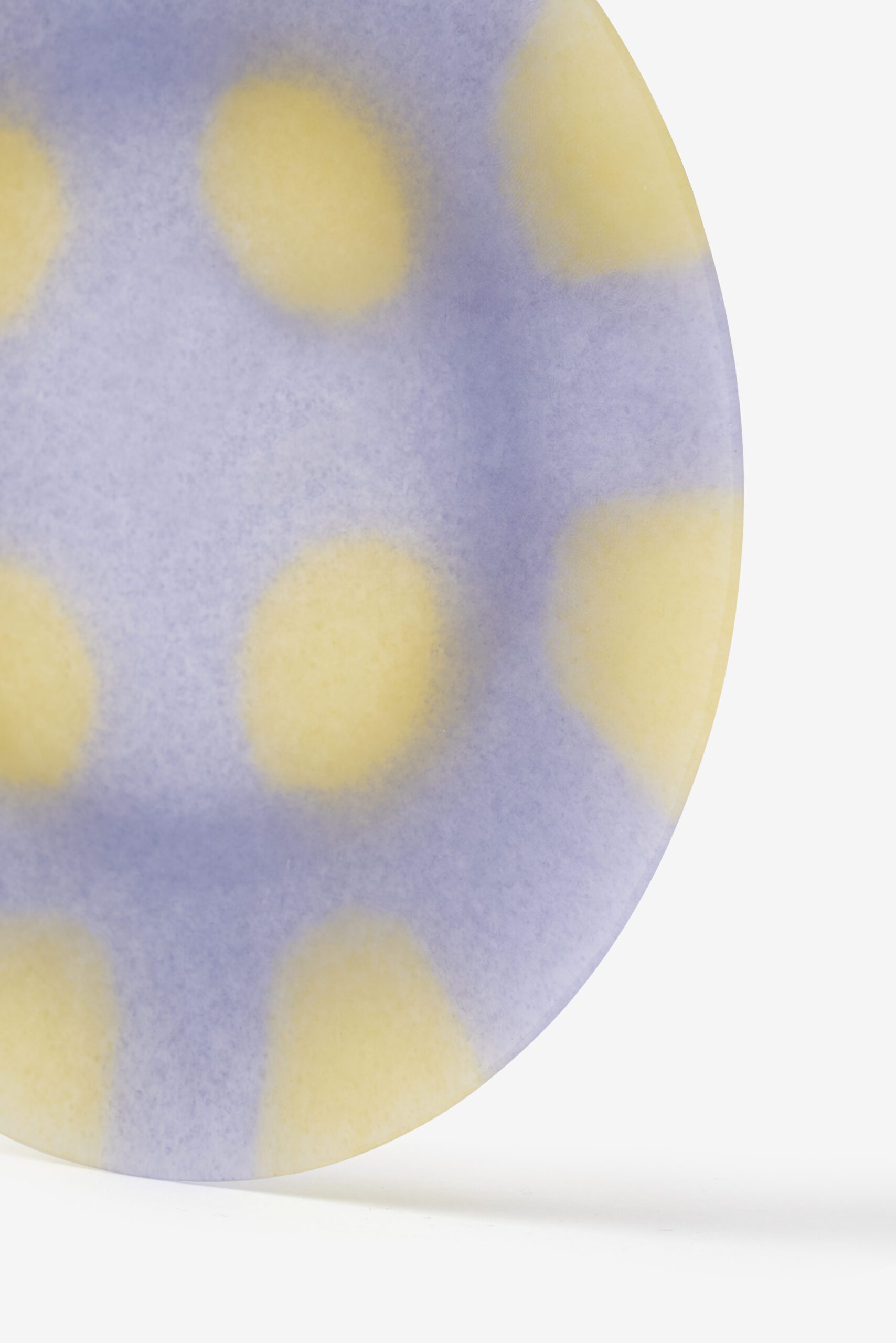 Pâte De Verre Plate - Lilac with Yellow Dot - Image 3