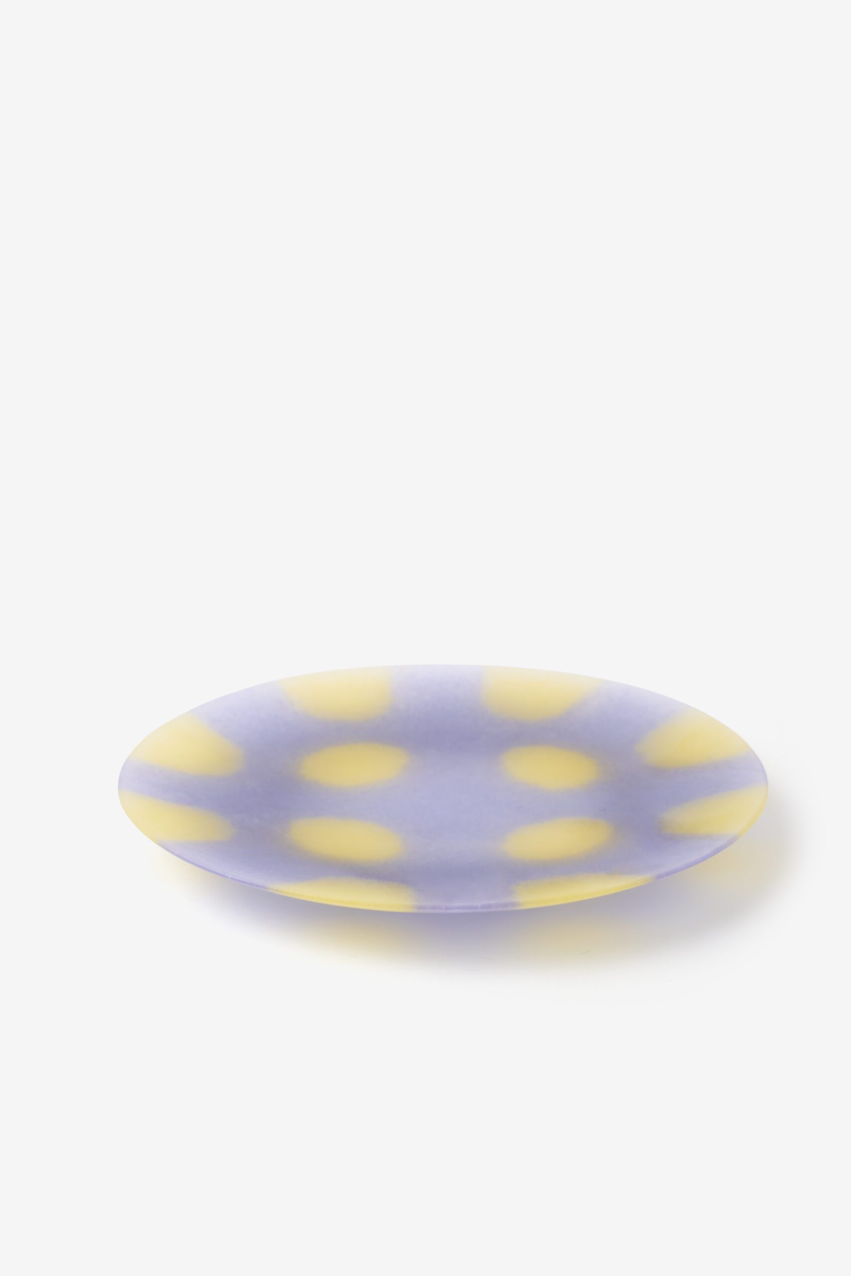 Pâte De Verre Plate - Lilac with Yellow Dot - Image 4