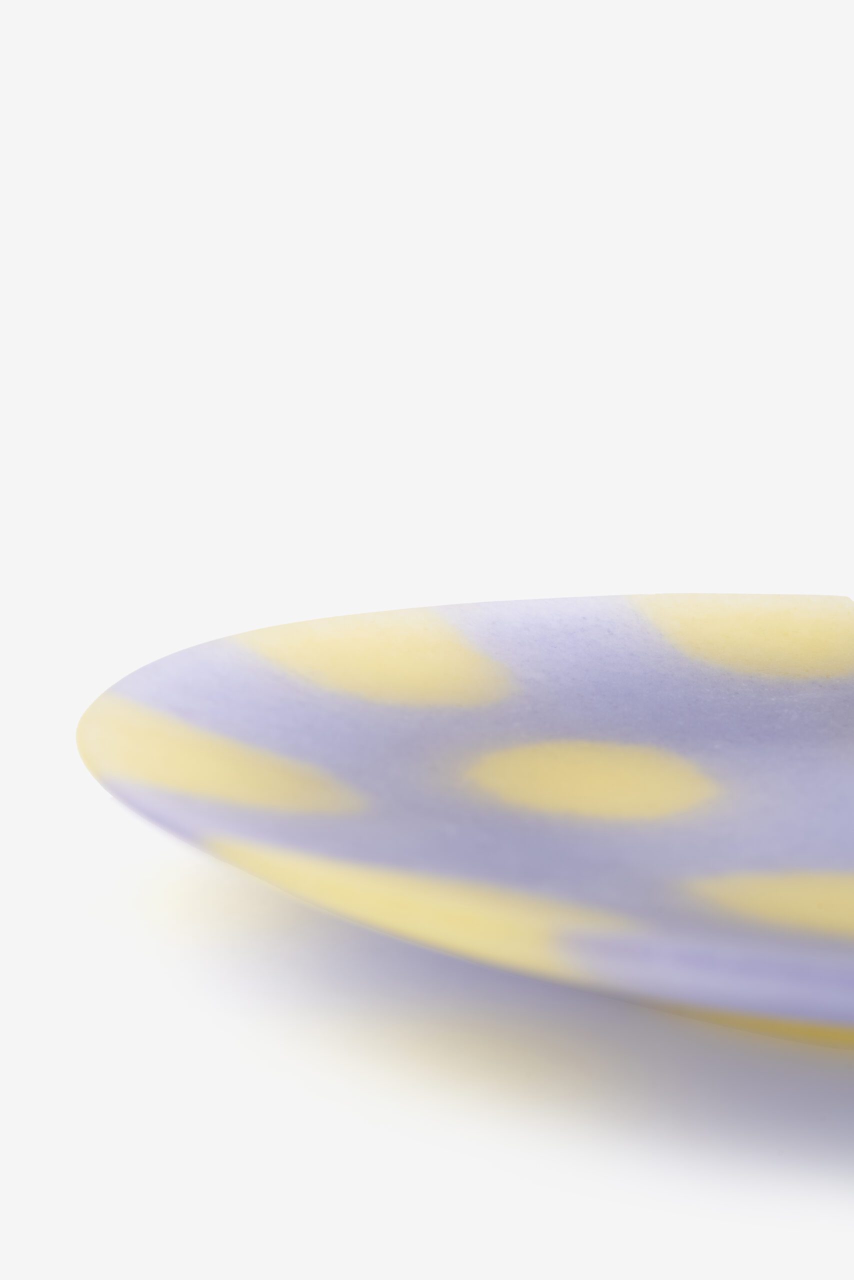 Pâte De Verre Plate - Lilac with Yellow Dot - Image 6