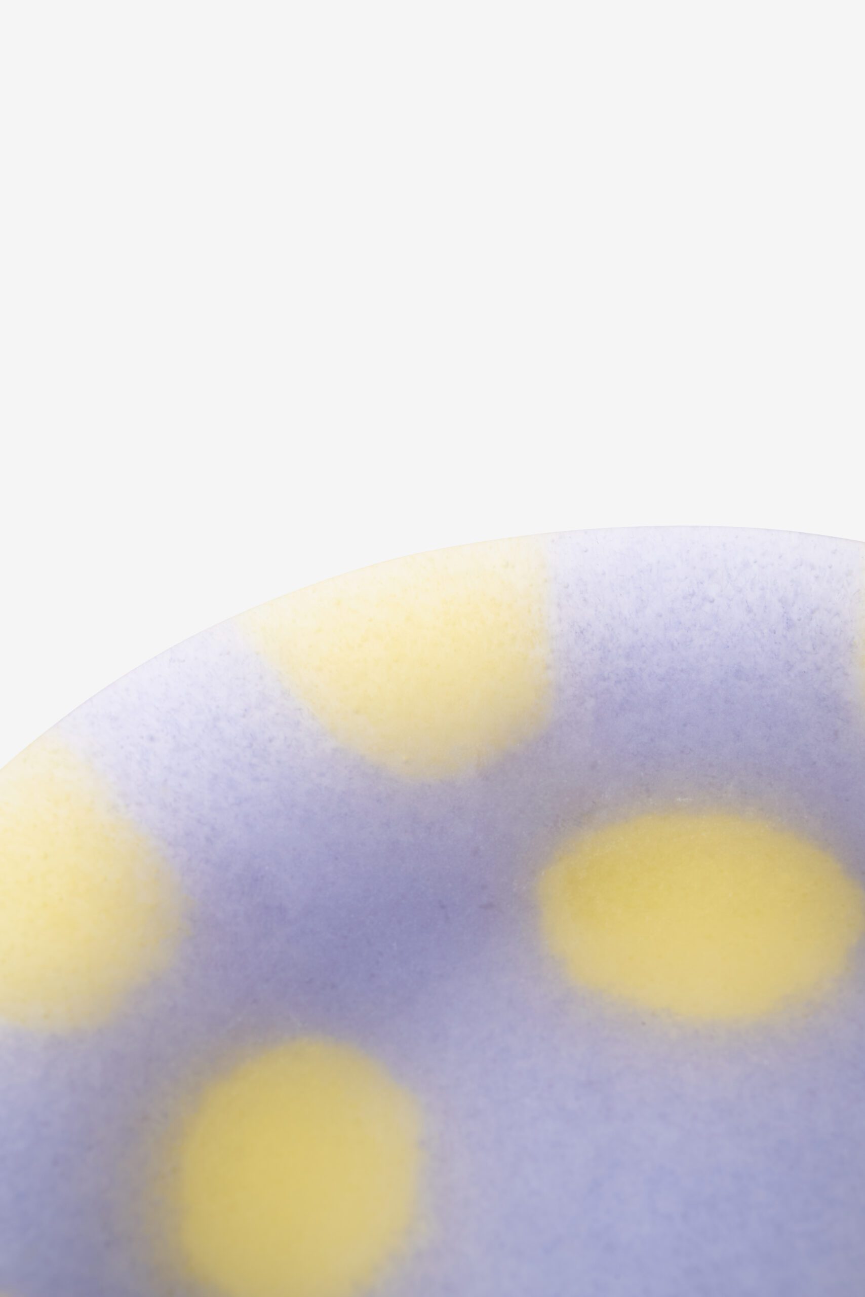 Pâte De Verre Plate - Lilac with Yellow Dot - Image 7