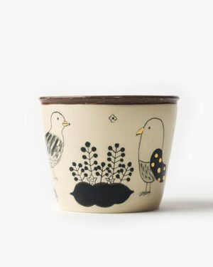 Marbling Cup by Cerabeen - Magpies at the Door