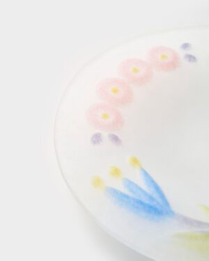 Pâte De Verre Plate by Tangshui - Floral Relief