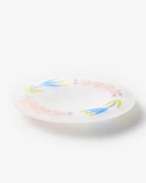 Pâte De Verre Plate by Tangshui - Floral Relief
