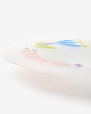 Pâte De Verre Plate by Tangshui - Floral Relief