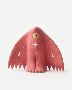 Ceramic Clay Sculpture by Yi Shao Jie Mo - Cloaked Walker - Hand-pinched