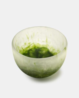 Lost-wax Casting Glass by Yuxue - Bowl - Dark Green